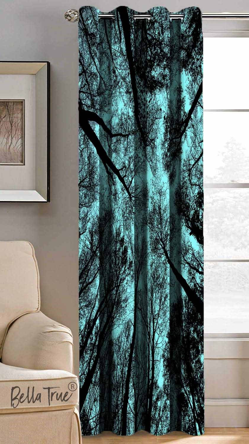     			BELLA TRUE Abstract Printed Semi-Transparent Eyelet Curtain 5 ft ( Pack of 1 ) - Multicolor