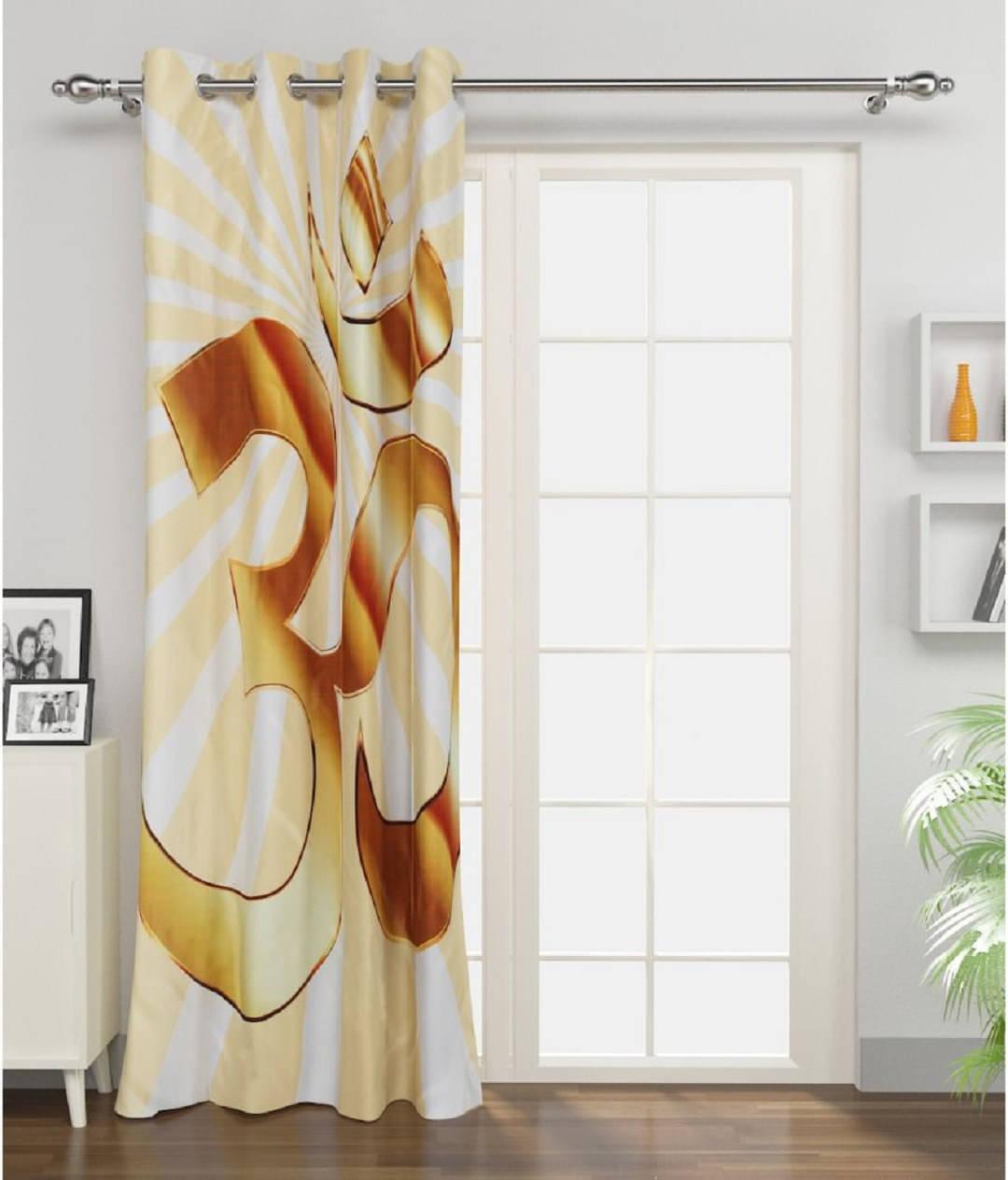 BELLA TRUE Abstract Printed Semi-Transparent Eyelet Curtain 5 ft ( Pack of 1 ) - Multicolor BELLA TRUE Abstract Printed Semi-Transparent Eyelet Curtain 5 ft ( Pack of 1 ) - Multicolor