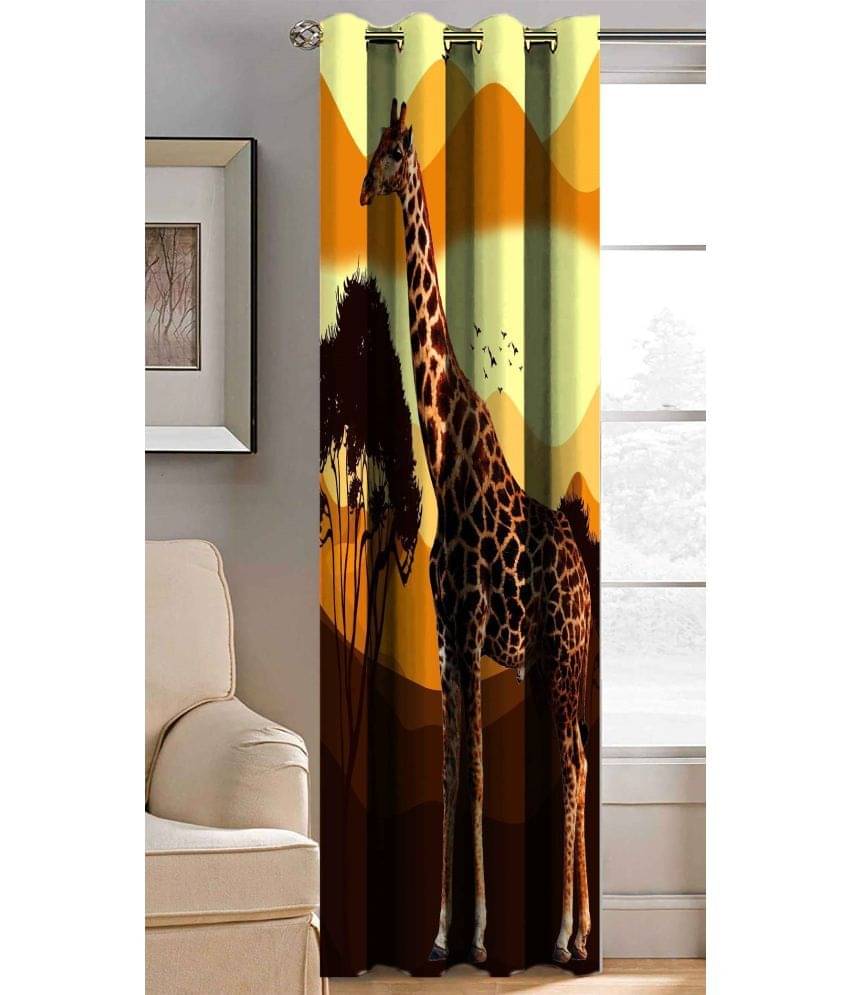 BELLA TRUE Abstract Printed Semi-Transparent Eyelet Curtain 5 ft ( Pack of 1 ) - Multicolor BELLA TRUE Abstract Printed Semi-Transparent Eyelet Curtain 5 ft ( Pack of 1 ) - Multicolor