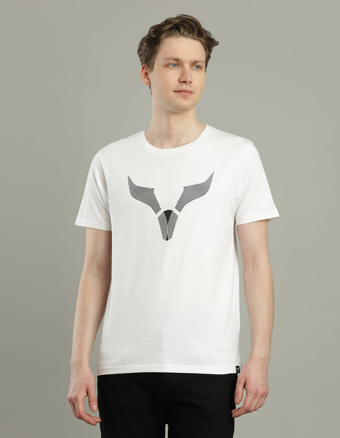     			Bluyarn Pack of 1 Cotton Regular Fit Men's T-Shirt ( White )