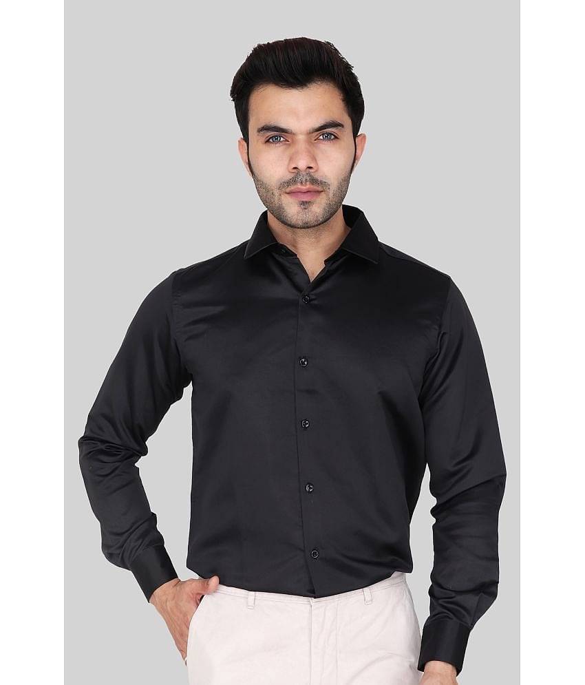 Comey Satin Slim Fit Solids Full Sleeves Men's Casual Shirt - Green ( Pack of 1 )