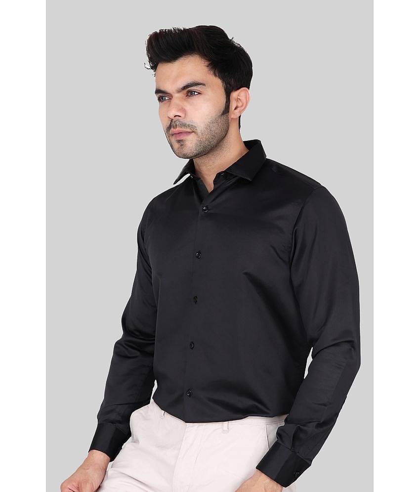 Comey Satin Slim Fit Solids Full Sleeves Men's Casual Shirt - Green ( Pack of 1 )