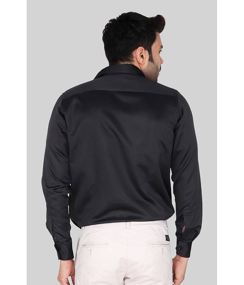 Comey Satin Slim Fit Solids Full Sleeves Men's Casual Shirt - Green ( Pack of 1 )