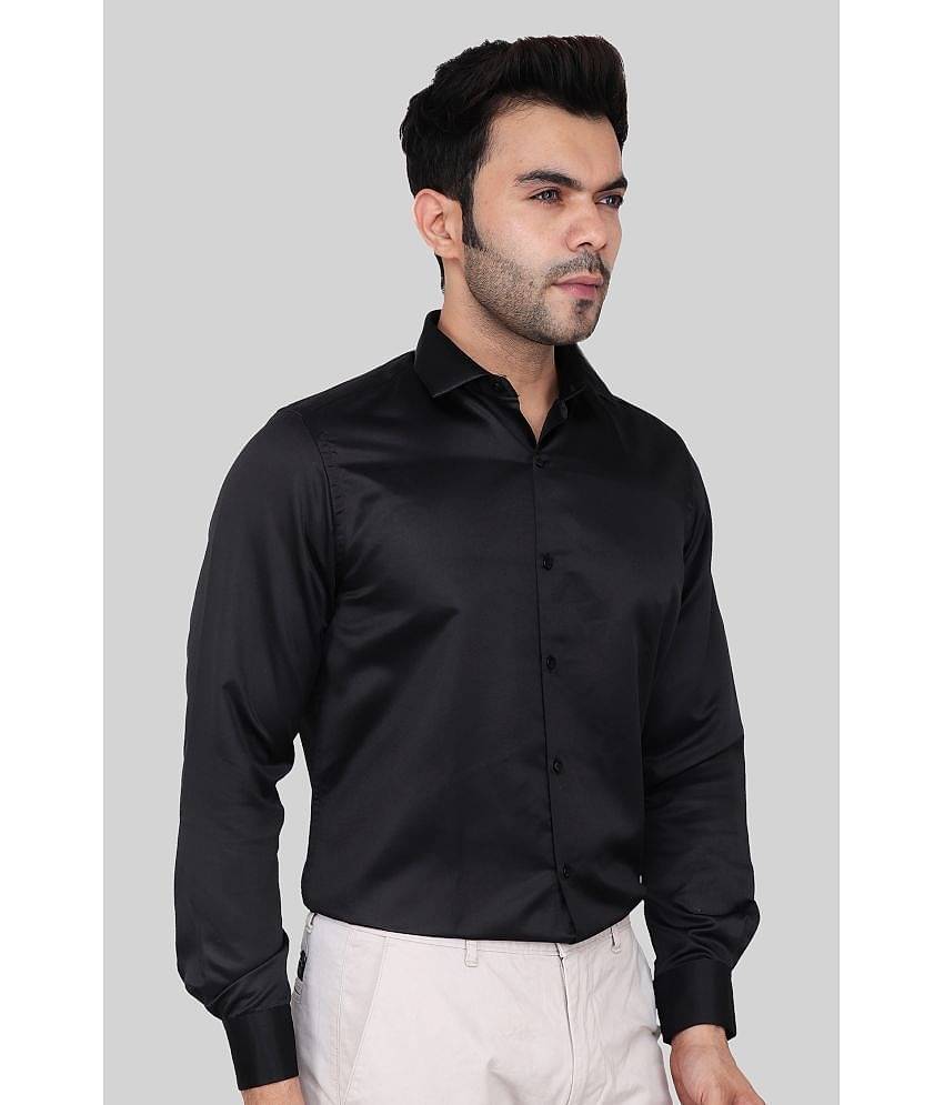 Comey Satin Slim Fit Solids Full Sleeves Men's Casual Shirt - Green ( Pack of 1 )