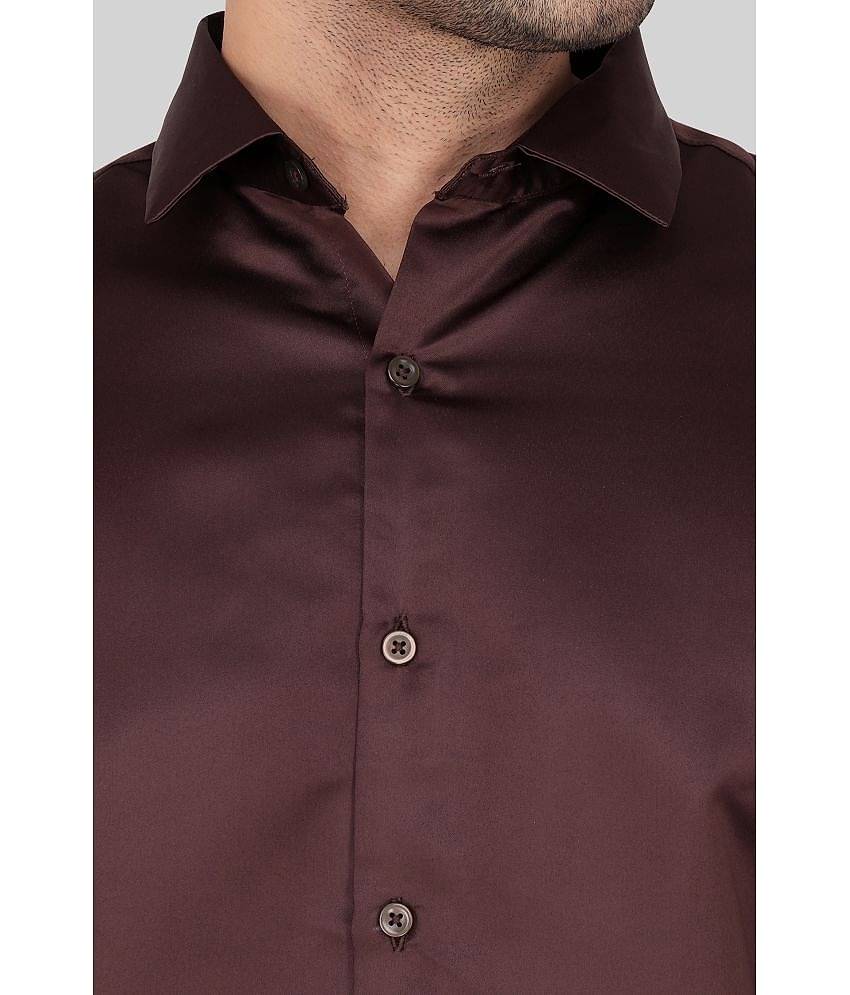 Comey Satin Slim Fit Solids Full Sleeves Men's Casual Shirt - Green ( Pack of 1 )