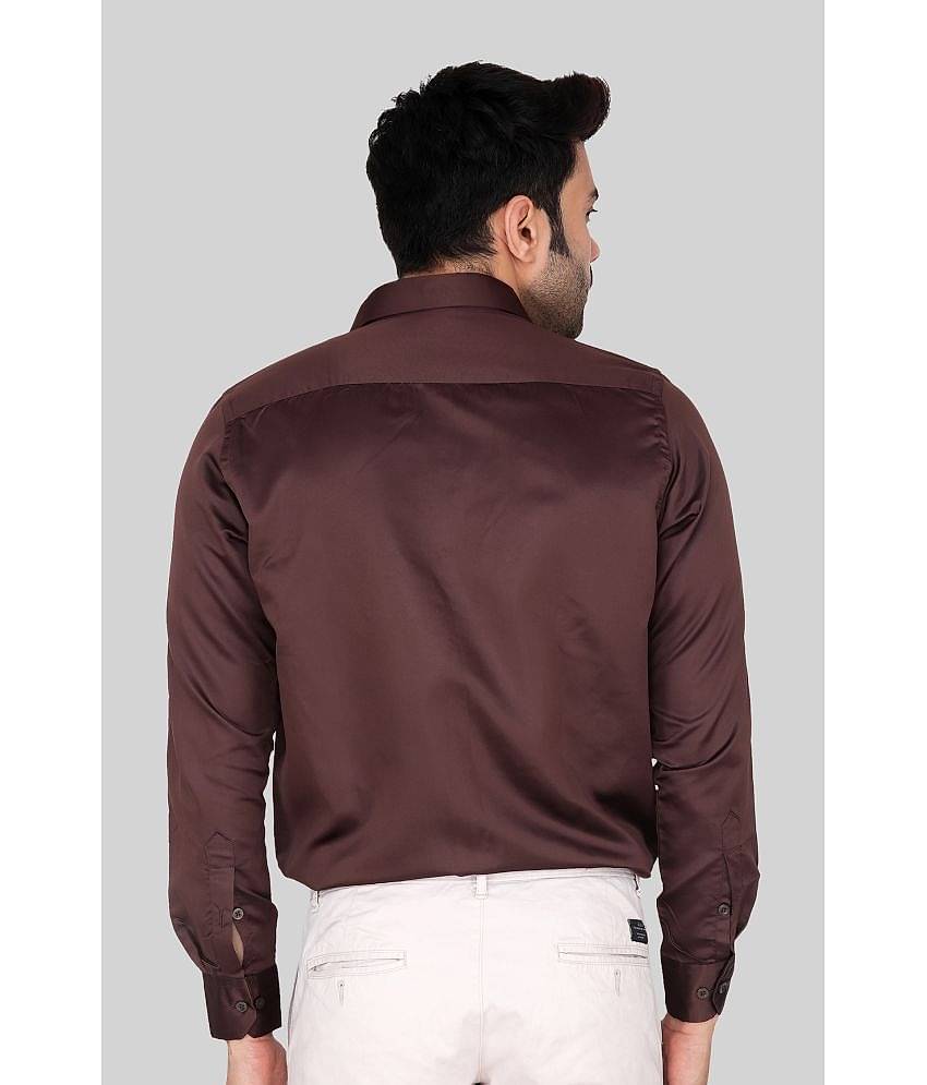 Comey Satin Slim Fit Solids Full Sleeves Men's Casual Shirt - Green ( Pack of 1 )