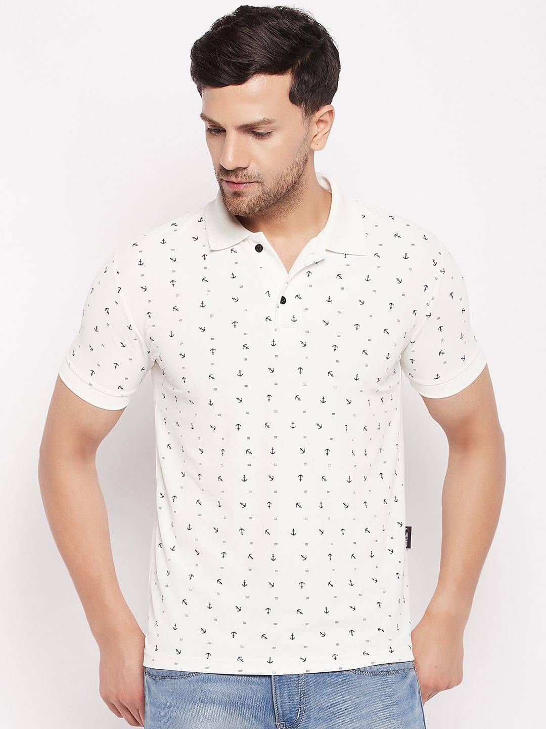 First Krush - White Cotton Regular Fit Men's Polo T Shirt ( Pack of 1 )     			First Krush - White Cotton Regular Fit Men's Polo T Shirt ( Pack of 1 )