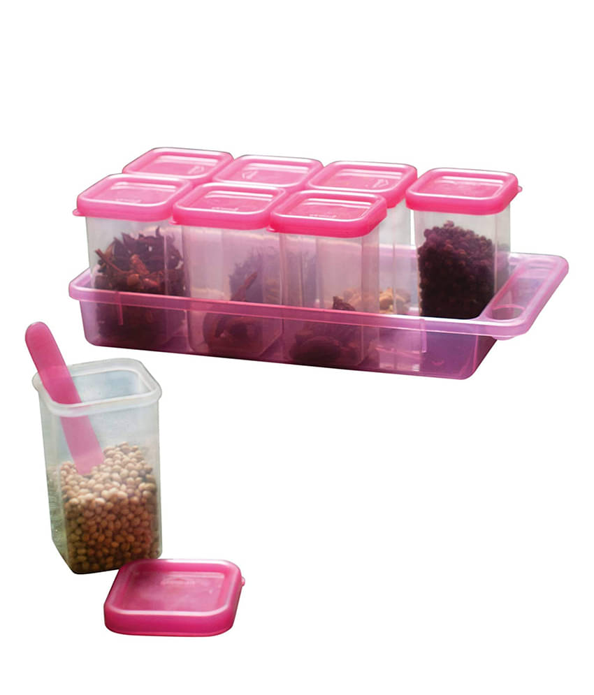 Generic - Masala Container Polyproplene Pink Spice Container ( Set of 1 ) Generic - Masala Container Polyproplene Pink Spice Container ( Set of 1 )