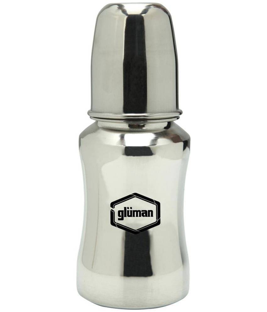     			Generic - Baby Feeding Bottle Silver Water Bottle 180 mL ( Set of 1 )