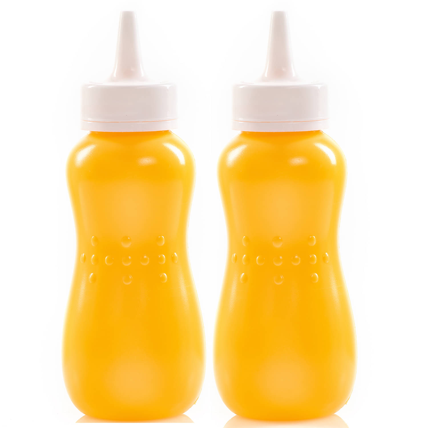     			Generic Plastic Squeeze Bottle for Ketchup Honey Sauce Dispenser Bottle 750ml each, Yellow, (2U)