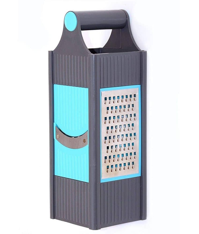 HomePro Kitchen Product combo Stainless Steel Blades 4 in 1 Grater/Slicer -Blue