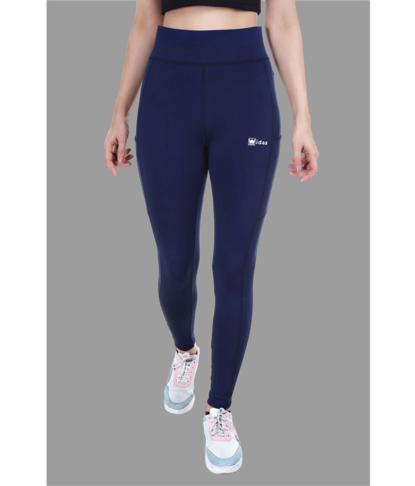 IDASS - Lycra Slim Fit Blue Women's Tights ( Pack of 1 )