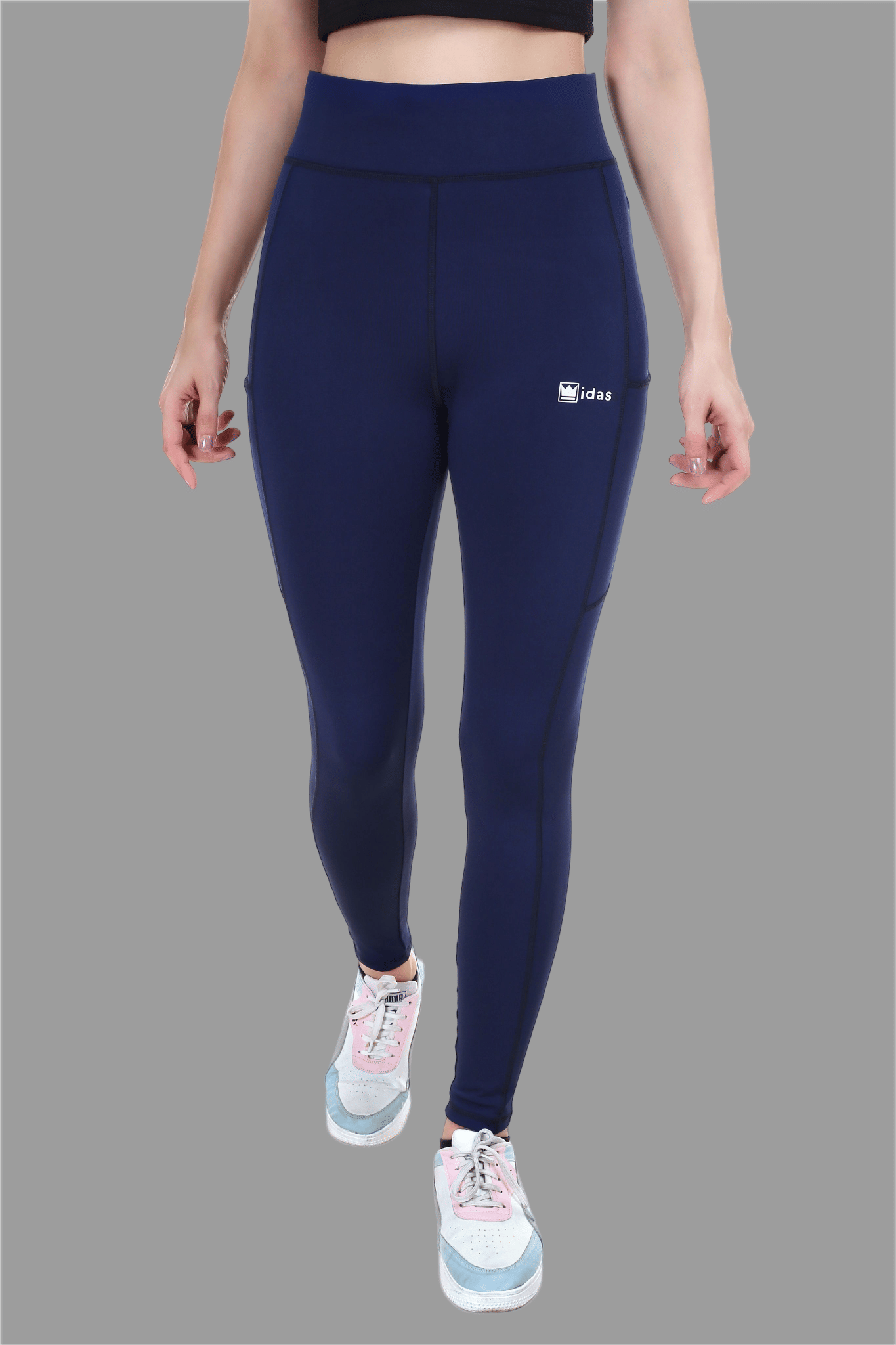     			IDASS - Lycra Slim Fit Blue Women's Tights ( Pack of 1 )