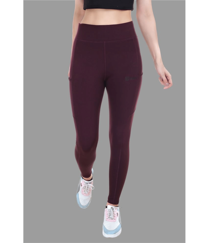     			IDASS - Lycra Slim Fit Wine Women's Jeggings ( Pack of 1 )