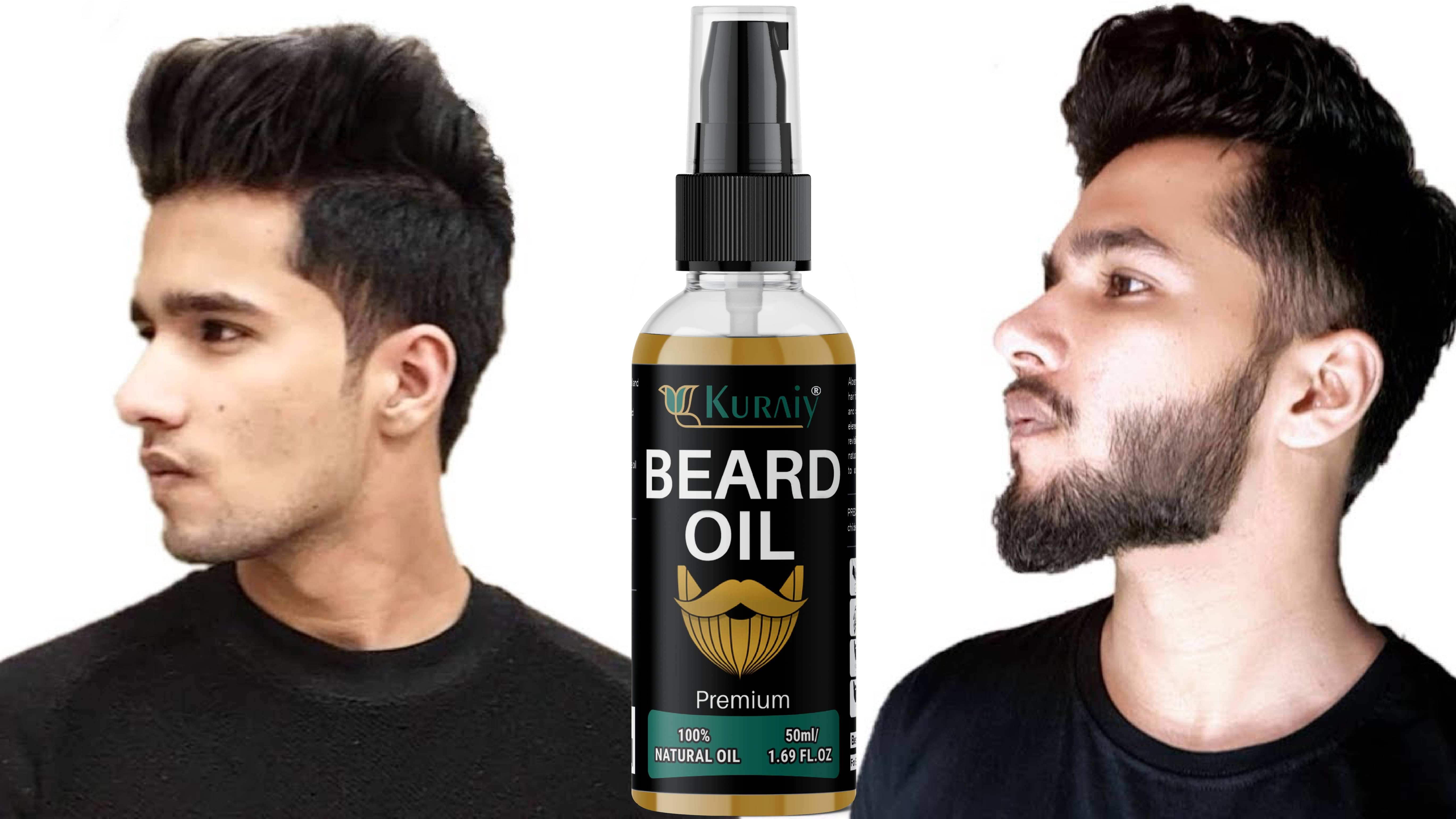     			Kuraiy Best Natural Men Fast Beard Growth Oil Natural Beard Growth Enhancer Thicker Oil