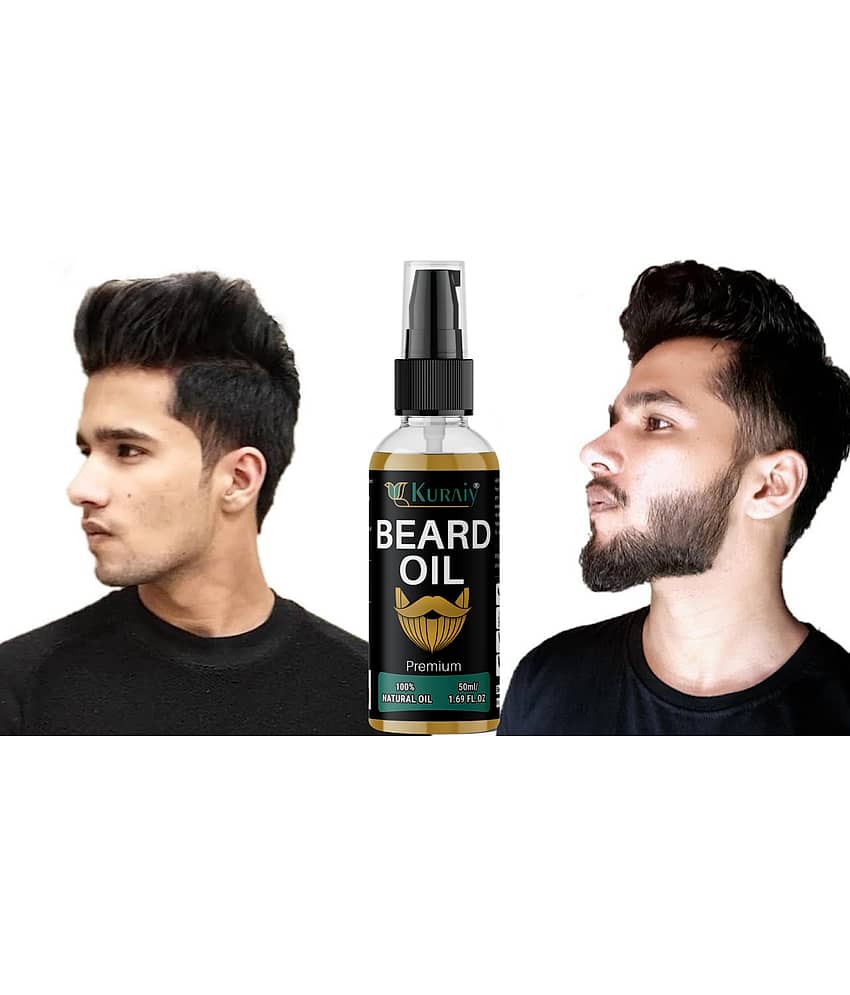 Kuraiy Best Natural Men Fast Beard Growth Oil Natural Beard Growth Enhancer Thicker Oil - Beard Care and Tools | Buy online on ZillyBuy