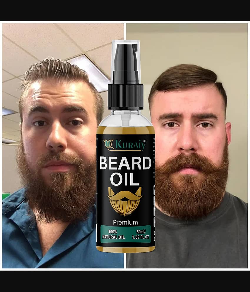 Kuraiy Pure Natural Beard Growth Essential Oil Natural Beard Growth Oil Hair Loss - Beard Care and Tools | Buy online on ZillyBuy