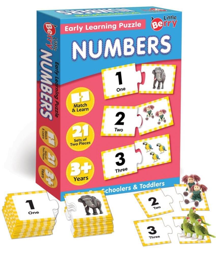 Little Berry Numbers Early Learning Puzzle for Kids | 42 Thick Puzzle Pieces, 21 Self-Correcting 2-Piece Jigsaw Puzzles | 4 in 1 Educational Games for Toddlers, Ages 3 & Up | Gifting, Preschool & Montessori Toy Little Berry Numbers Early Learning Puzzle for Kids | 42 Thick Puzzle Pieces, 21 Self-Correcting 2-Piece Jigsaw Puzzles | 4 in 1 Educational Games for Toddlers, Ages 3 & Up | Gifting, Preschool & Montessori Toy