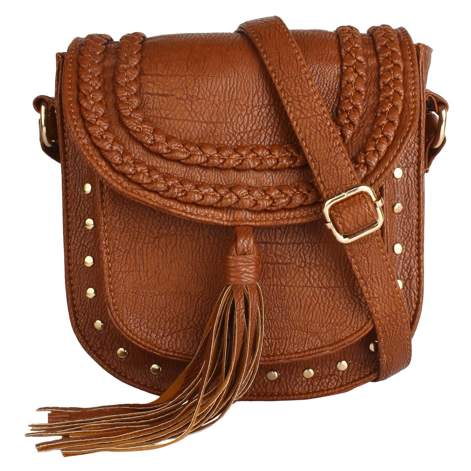 Lychee Bags Sling Bag PU Set of 1 ( Brown ) - Handbags | Buy online on ZillyBuy