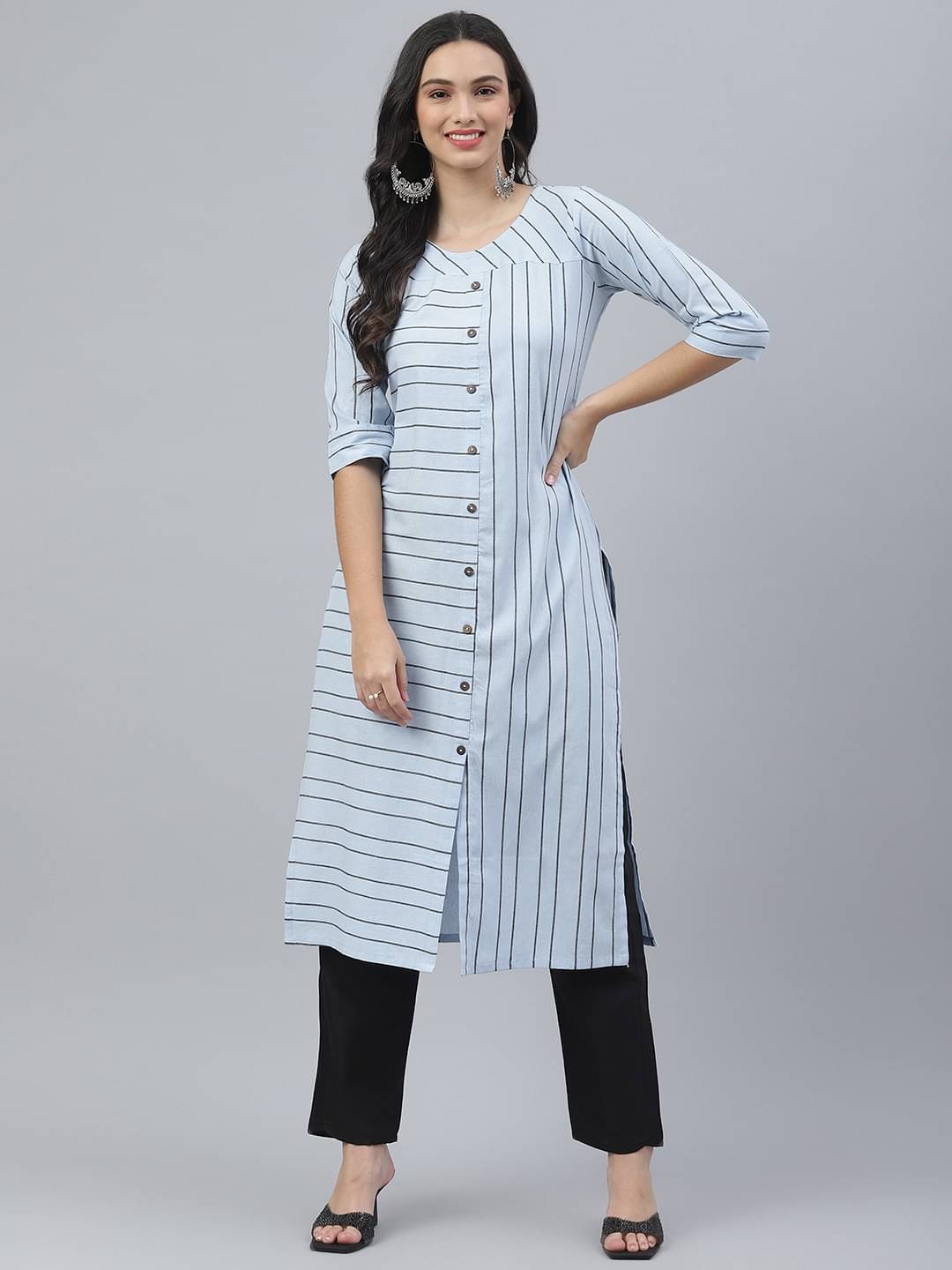 MEHZEEL FAB - Light Blue Straight Cotton Blend Women's Stitched Salwar Suit ( Pack of 1 ) MEHZEEL FAB - Light Blue Straight Cotton Blend Women's Stitched Salwar Suit ( Pack of 1 )