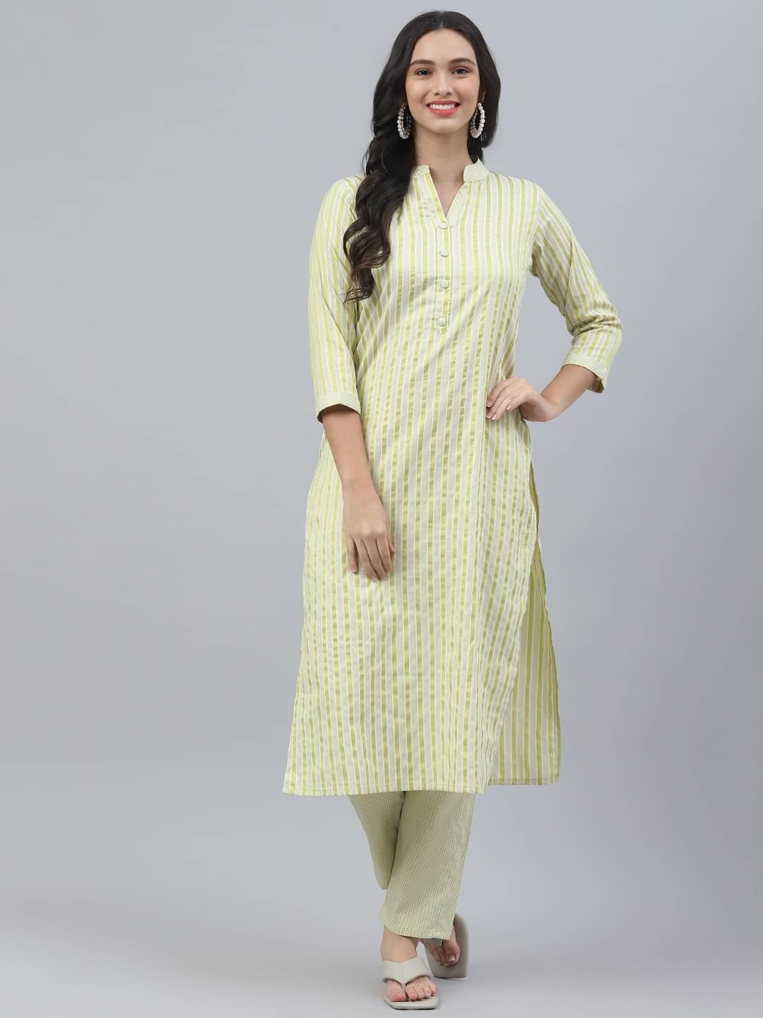     			MEHZEEL FAB - Mint Green Shirt Style Cotton Blend Women's Stitched Salwar Suit ( Pack of 1 )