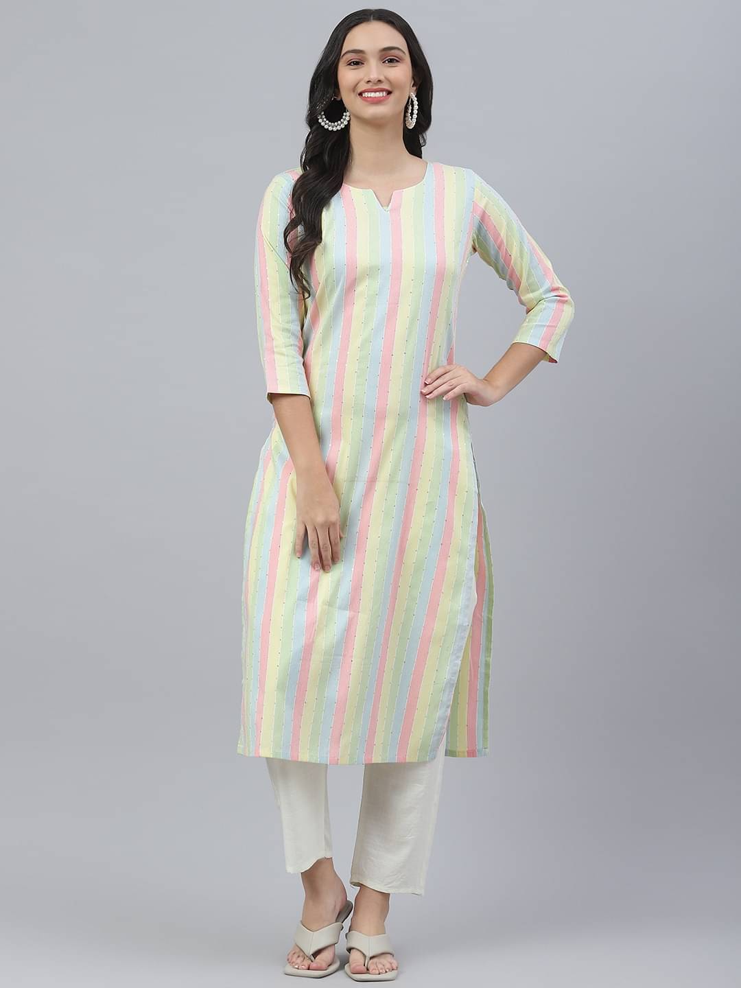 MEHZEEL FAB - Multicolor Straight Cotton Blend Women's Stitched Salwar Suit ( Pack of 1 )     			MEHZEEL FAB - Multicolor Straight Cotton Blend Women's Stitched Salwar Suit ( Pack of 1 )
