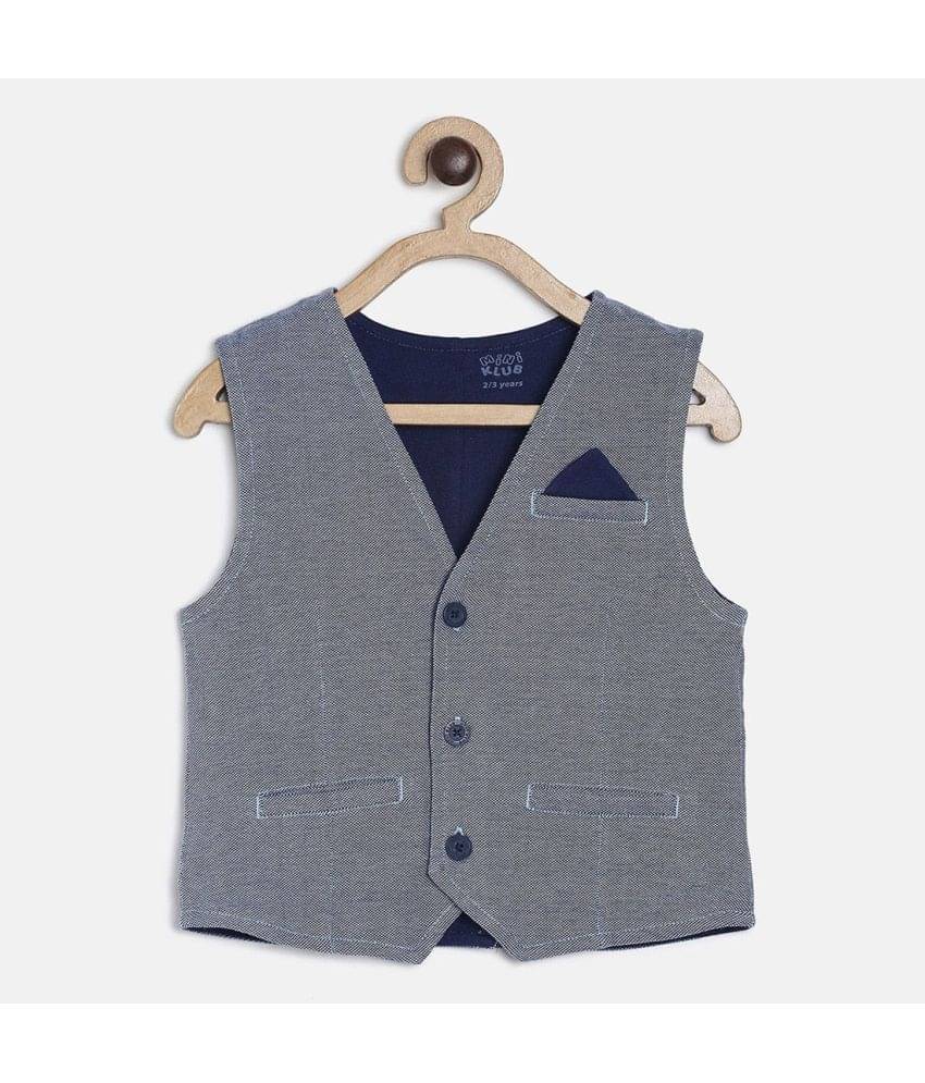     			MINI KLUB Baby Boys Blue Knit Waistcoat Pack of 1