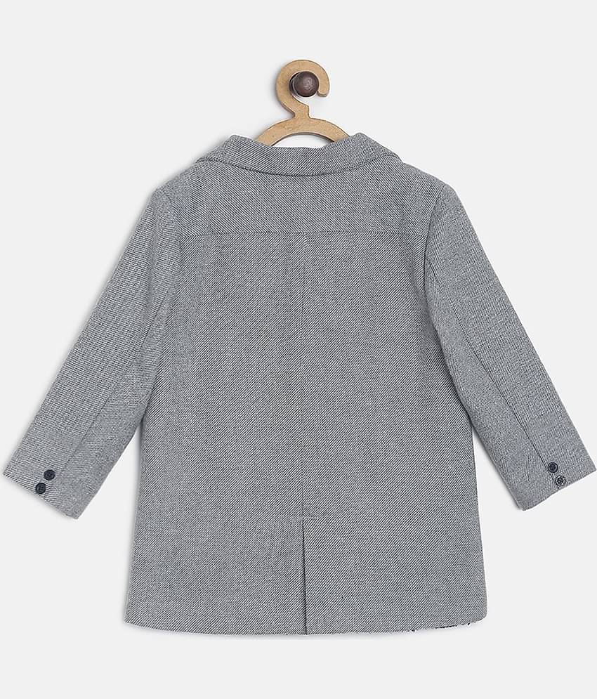 MINI KLUB Boys Cotton Casual Jacket ( Grey , Pack of 1 )
