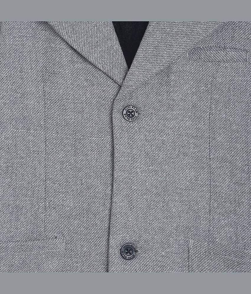 MINI KLUB Boys Cotton Casual Jacket ( Grey , Pack of 1 )