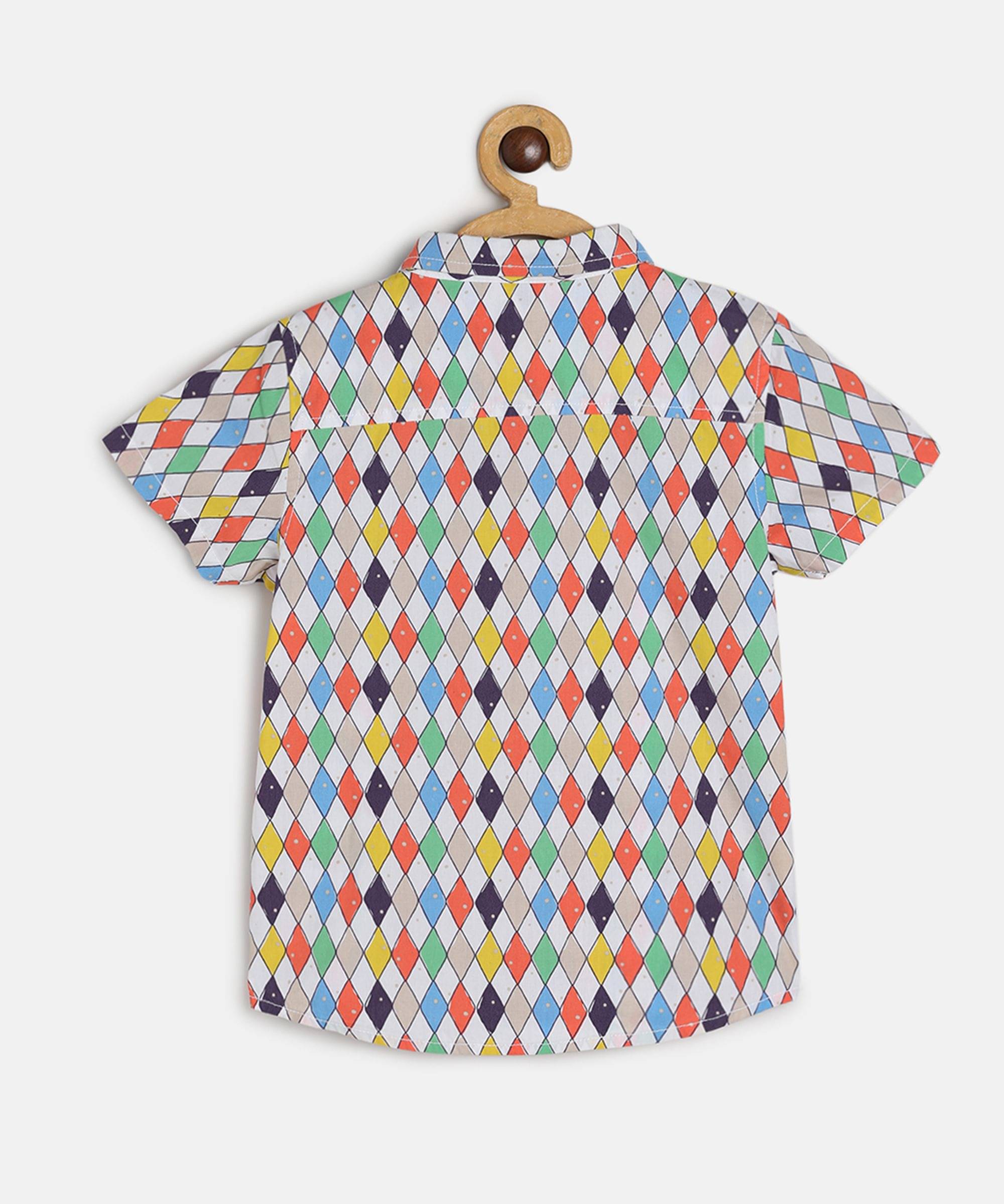    			MINI KLUB Pack of 1 Boys 100% Cotton Shirt ( Multi Color )