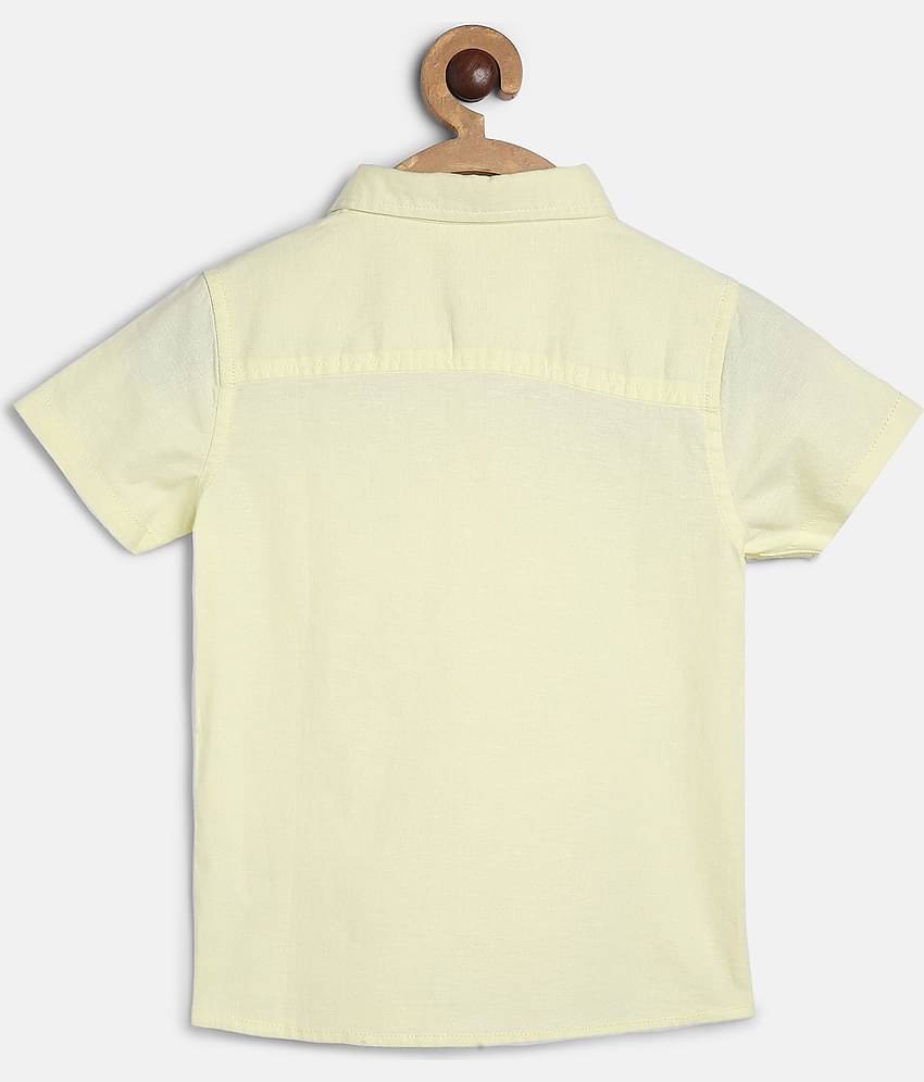 MINI KLUB Pack of 1 Boys 100% Cotton Shirt ( White )