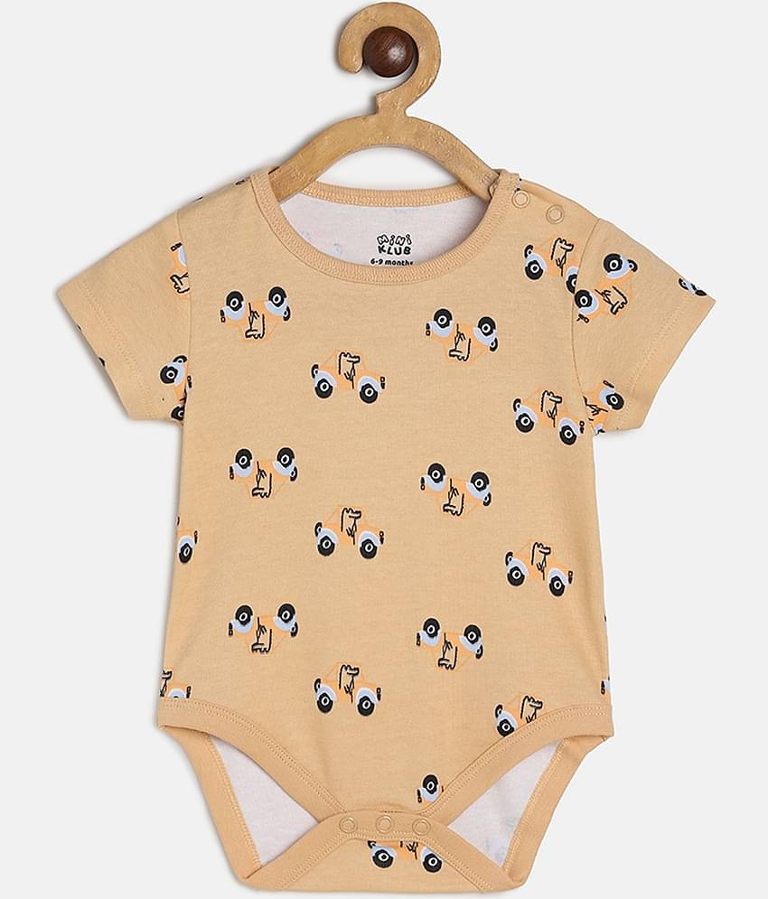 MINI KLUB Pack of 3 Baby Boys Cotton Bodysuit ( Multicolor )