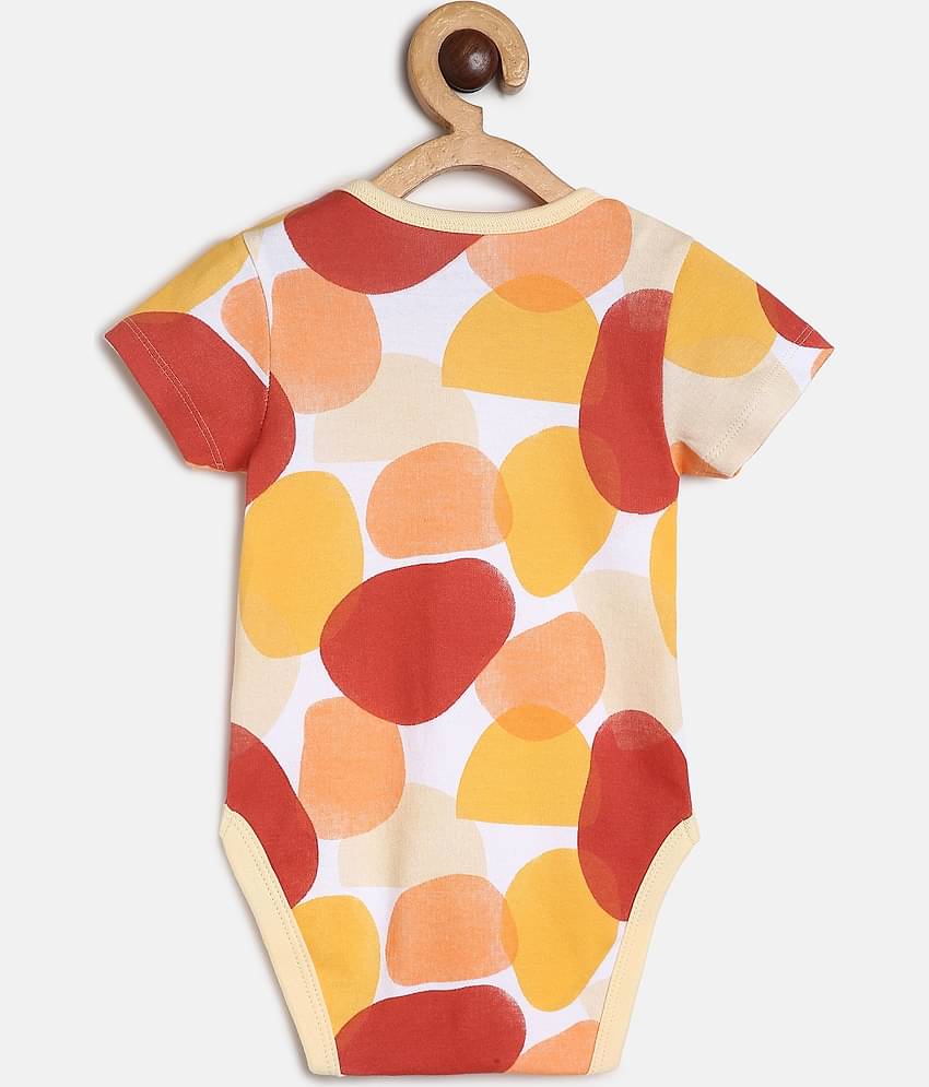 MINI KLUB Pack of 3 Baby Boys Cotton Bodysuit ( Multicolor )