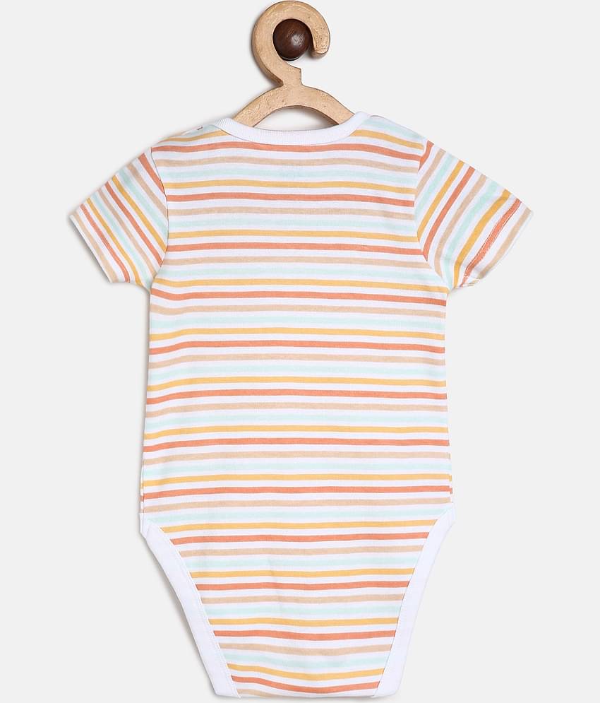 MINI KLUB Pack of 3 Baby Boys Cotton Bodysuit ( Multicolor )