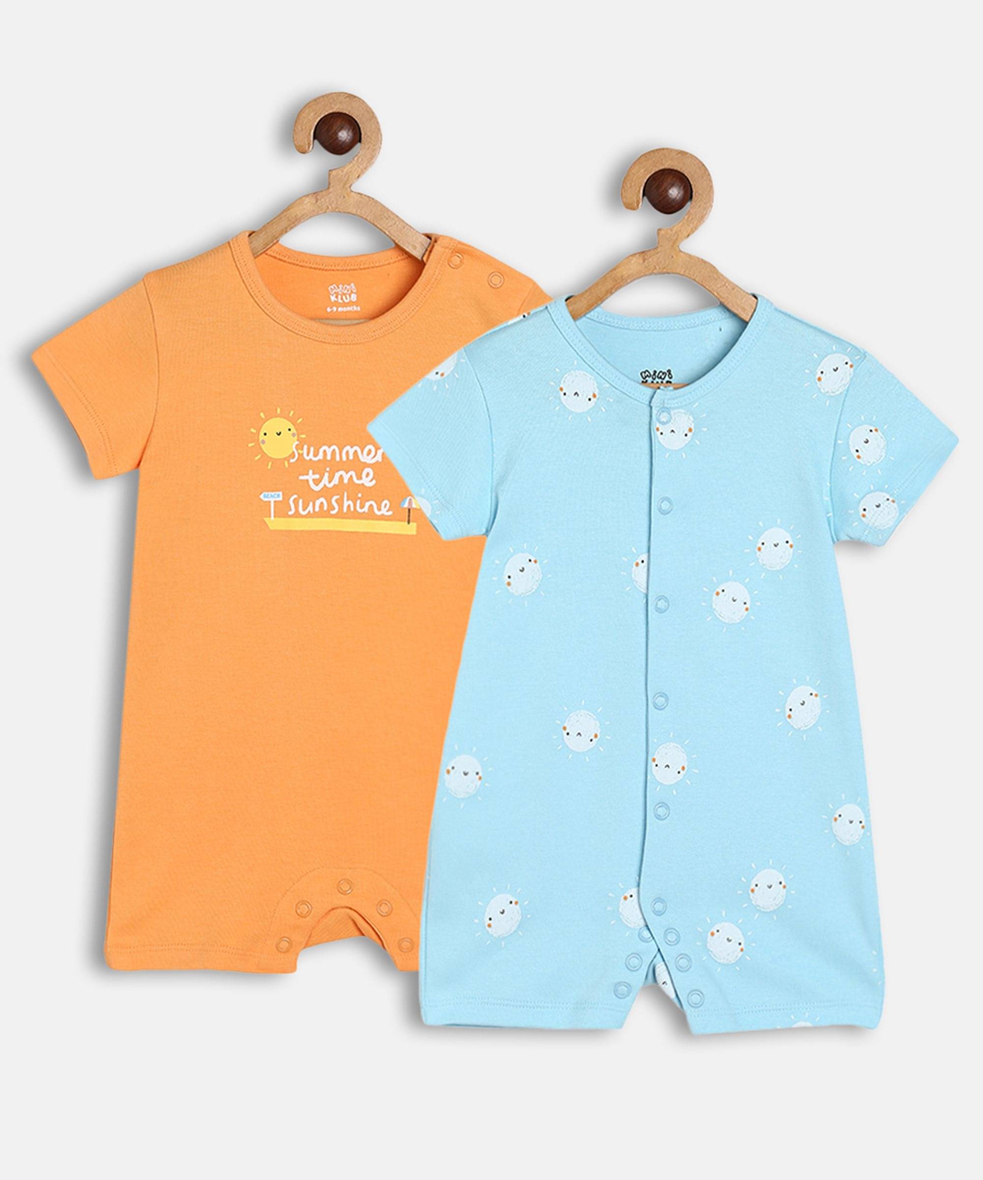    			MINI KLUB - Multicolor Cotton Rompers For Baby Boy ( Pack of 1 )