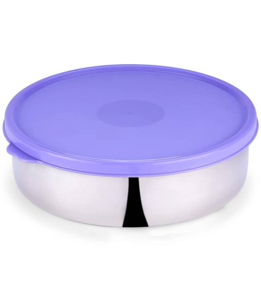     			Oliveware Steel Purple Food Container ( Set of 1 )