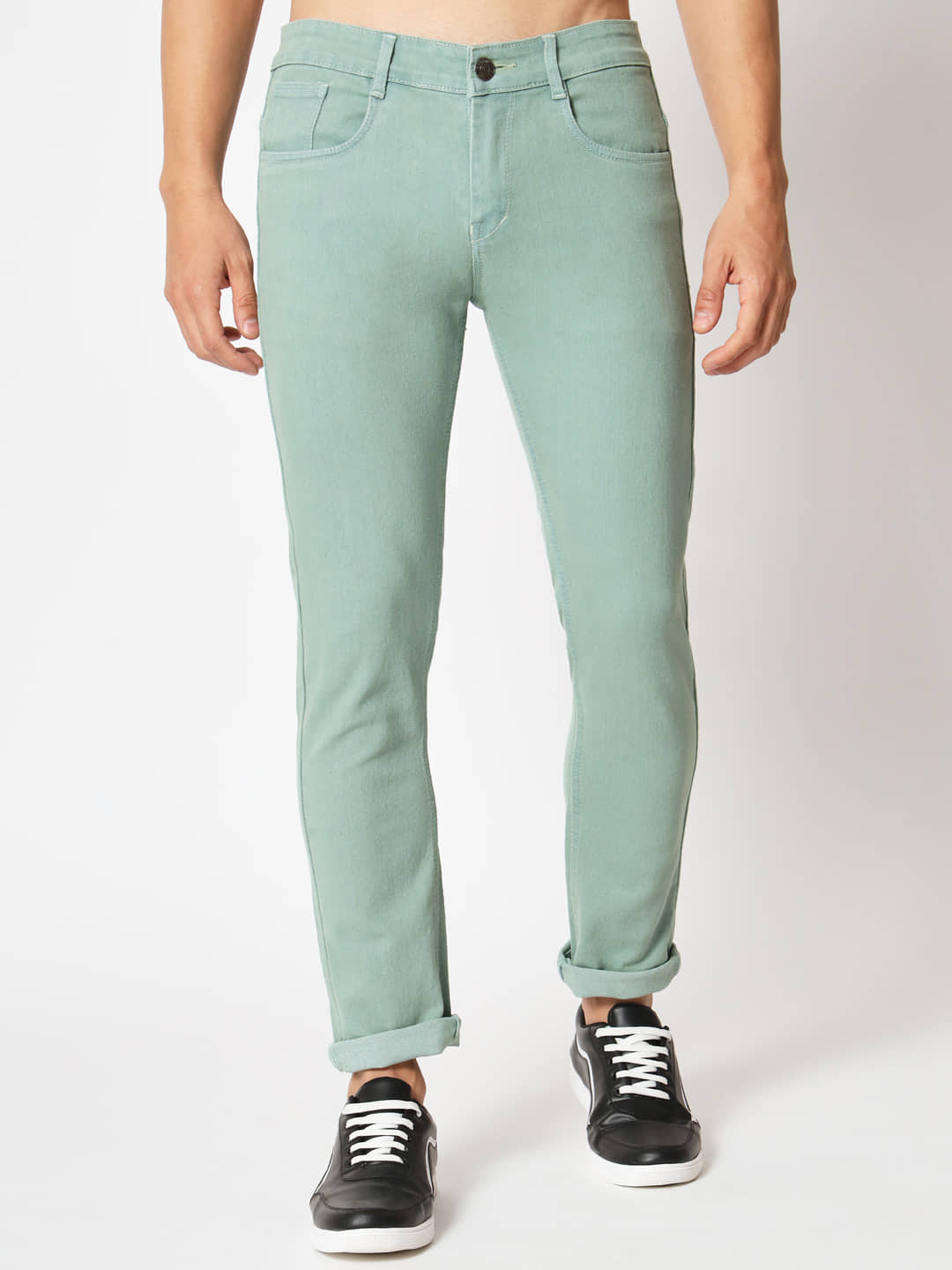 RAGZO - Light Green Denim Slim Fit Men's Jeans ( Pack of 1 ) - Jeans | Buy online on ZillyBuy