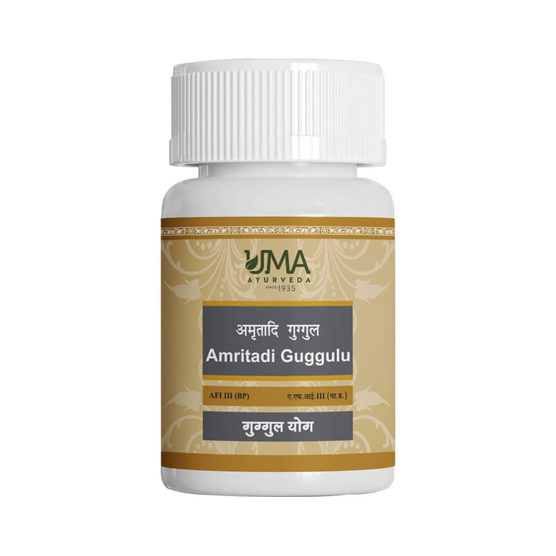     			UMA AYURVEDA Amritadi Guggulu Tablet for Gout, Hyperacidity, Disorder of Skin 80 No.s (Pack of 1)