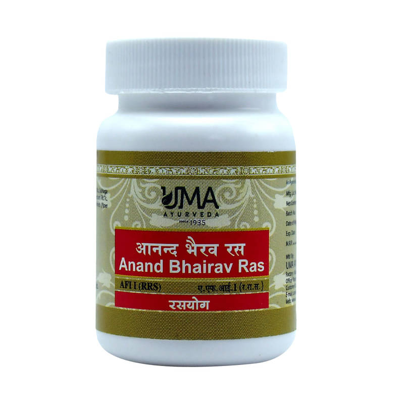     			UMA AYURVEDA Anandbhairav Ras Tablet for Fever, Rheumatism 40 No.s (Pack of 1)