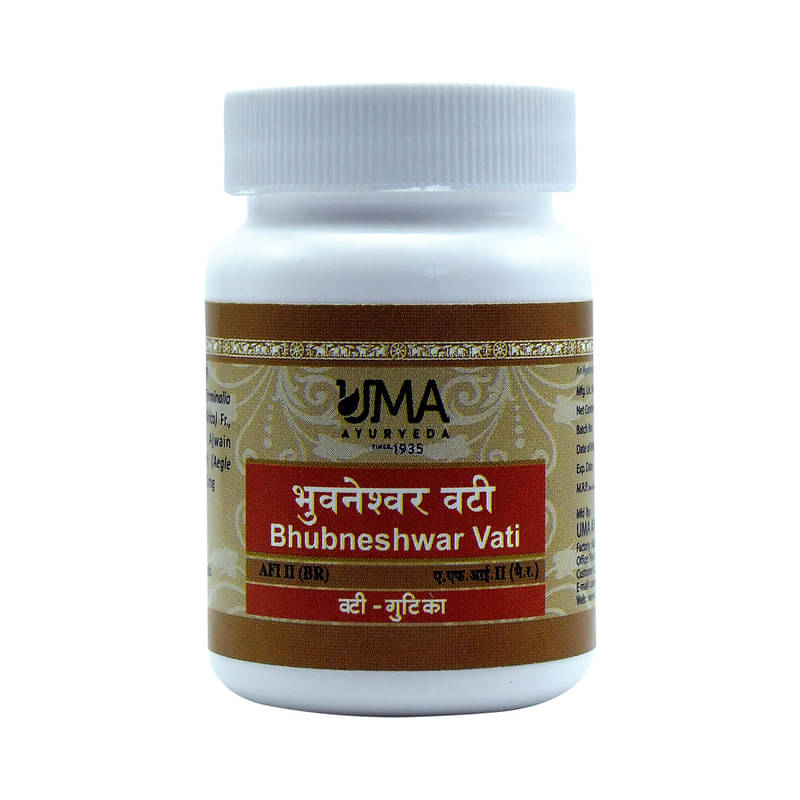 UMA AYURVEDA Bhubneshwar Vati Tablet for Digestive Health & Diarrhea 40 No.s (Pack of 2) UMA AYURVEDA Bhubneshwar Vati Tablet for Digestive Health & Diarrhea 40 No.s (Pack of 2)