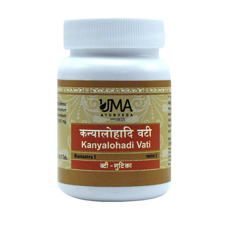 UMA AYURVEDA Kanyalohadi Vati Tablet for Female Disorders, Menopause Support 80 No.s (Pack of 1) UMA AYURVEDA Kanyalohadi Vati Tablet for Female Disorders, Menopause Support 80 No.s (Pack of 1)