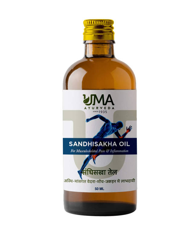 UMA AYURVEDA Sandhisakha Oil for Musculoskeletal Wellness Bone & Joint Pain, Muscle Stiffness 50 ml Liquid (Pack of 1) UMA AYURVEDA Sandhisakha Oil for Musculoskeletal Wellness Bone & Joint Pain, Muscle Stiffness 50 ml Liquid (Pack of 1)