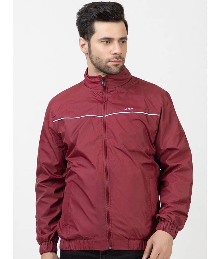 YAQR - Maroon Nylon Regular Fit Men's Windcheater Jacket ( Pack of 1 ) YAQR - Maroon Nylon Regular Fit Men's Windcheater Jacket ( Pack of 1 )