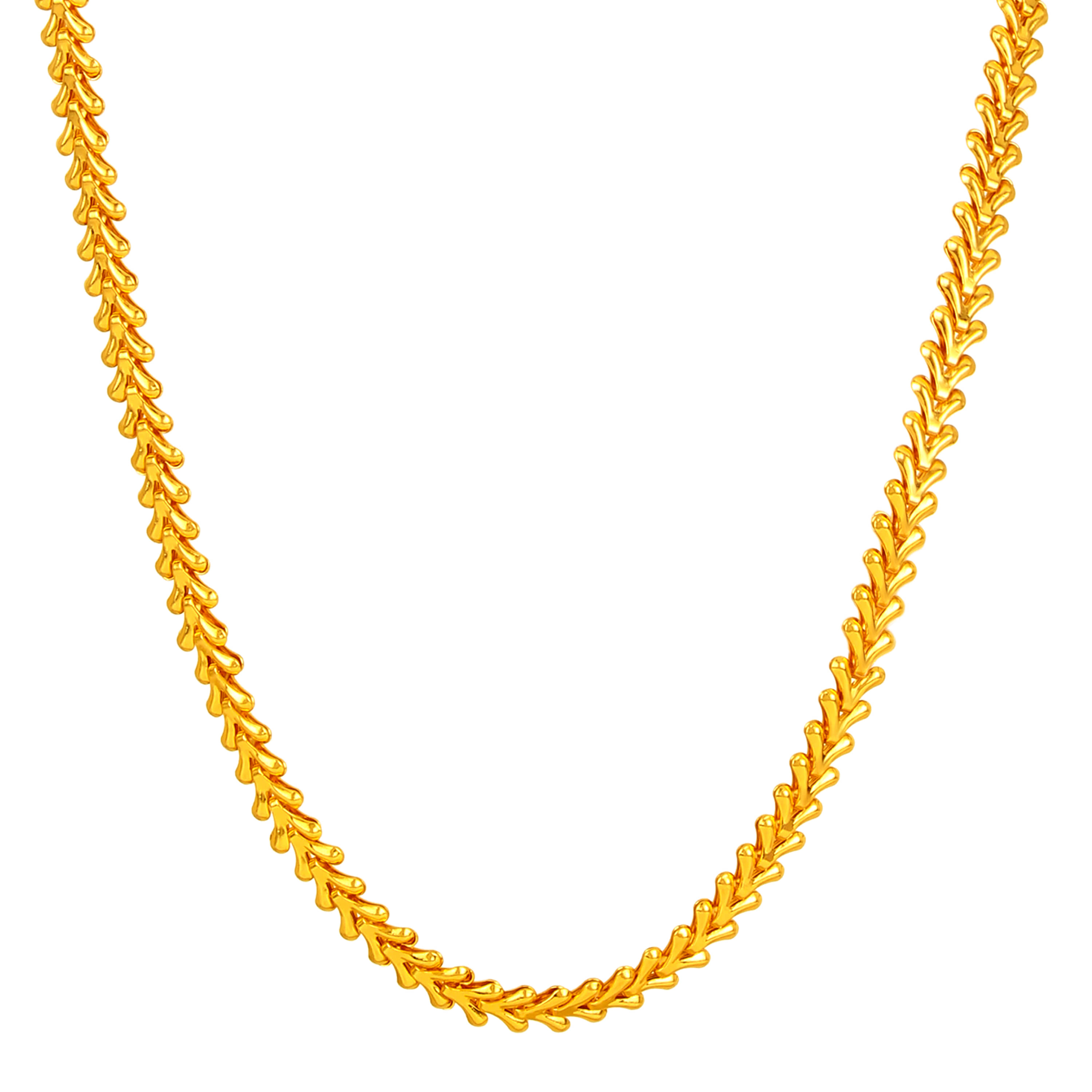 FASHION FRILL - Gold Plated Brass Chain ( Pack of 1 )