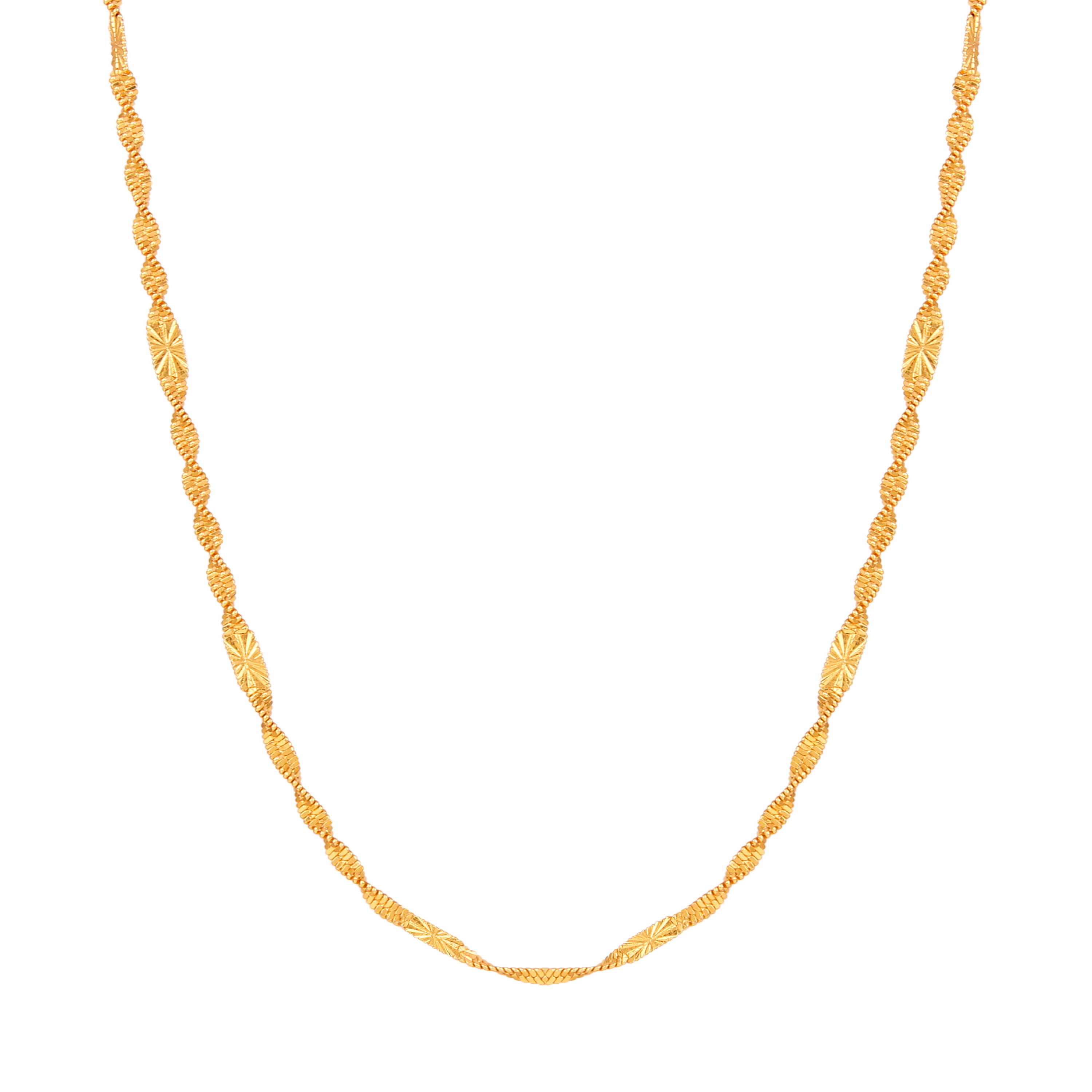 FASHION FRILL - Gold Plated Brass Chain ( Pack of 1 )