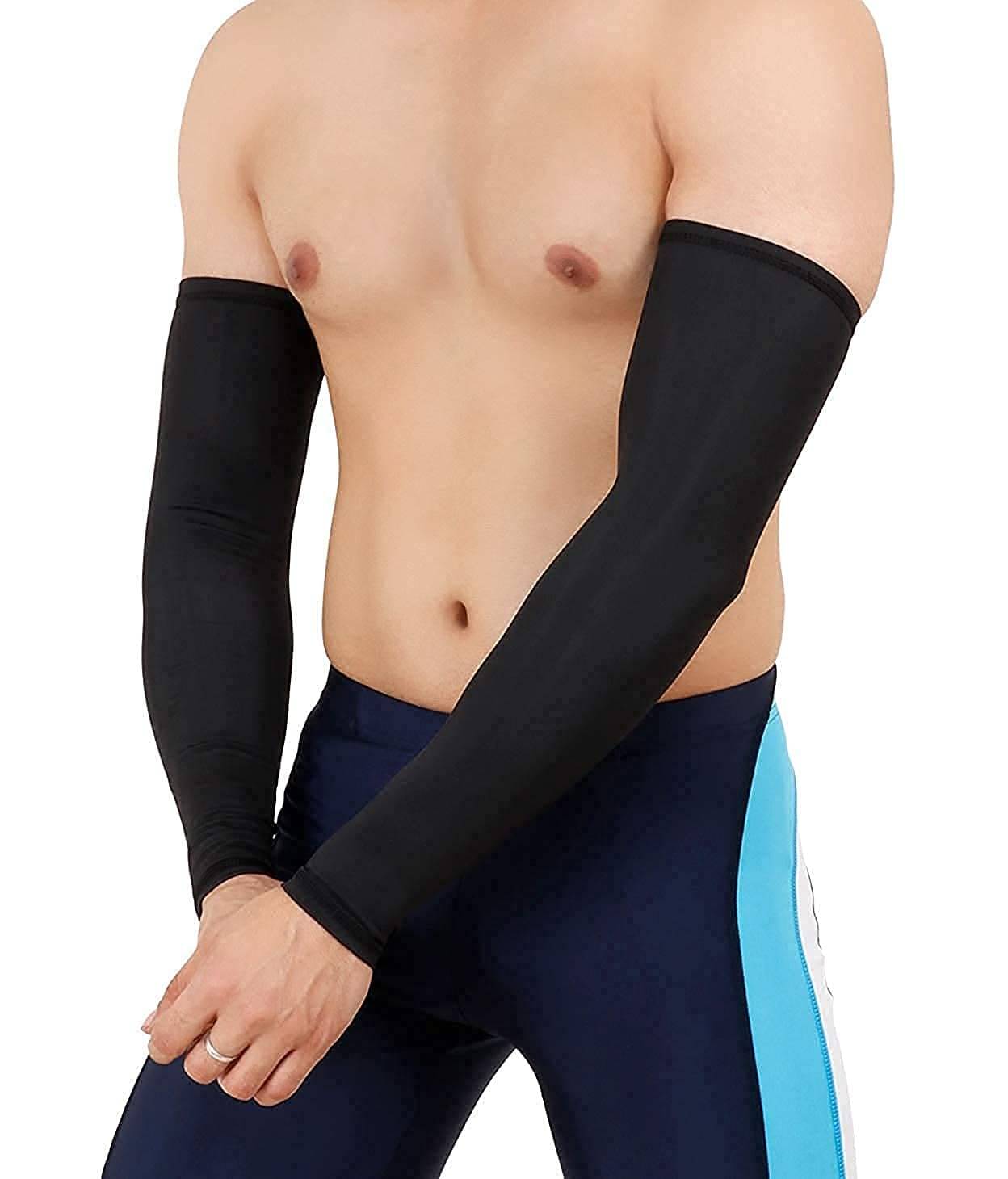     			Mahek Accessories - Black Self Design Riding Sleeves ( Single Set )