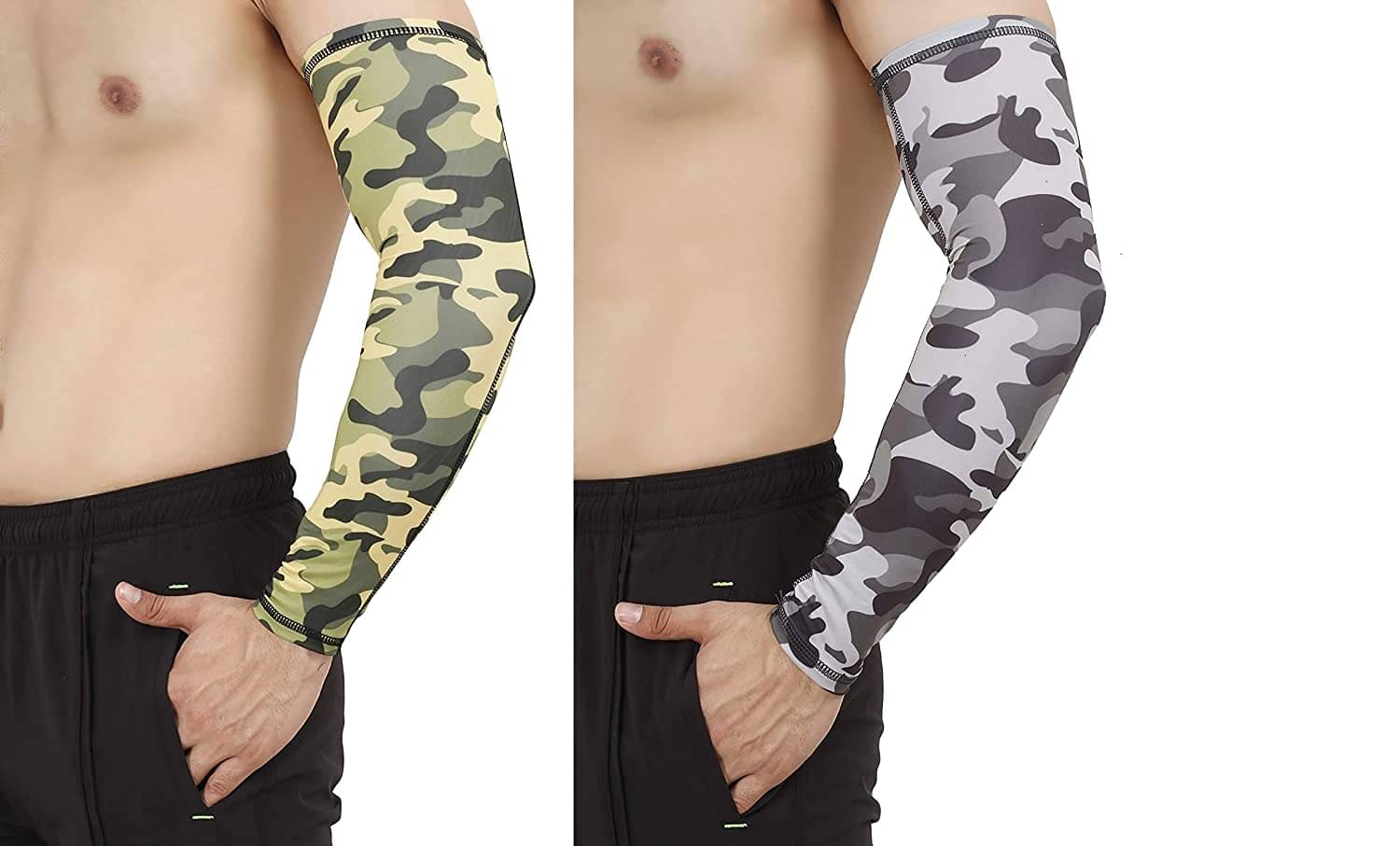     			Mahek Accessories - Multicolor Printed Riding Sleeves ( Set of 2 )