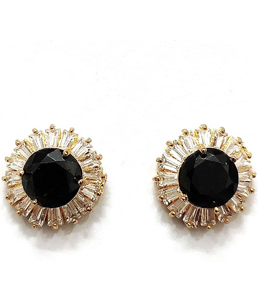 Jewels Corner - Black Stud Earrings ( Pack of 1 ) - Earrings | Buy online on ZillyBuy