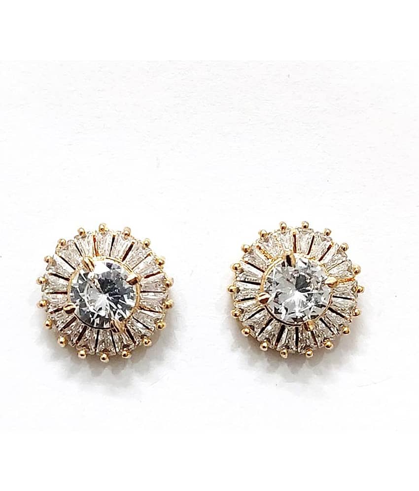 Jewels Corner - White Stud Earrings ( Pack of 1 ) - Earrings | Buy online on ZillyBuy