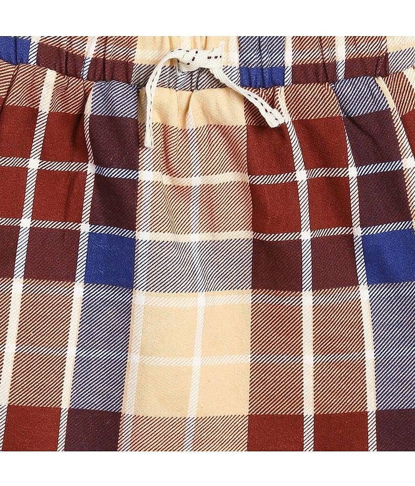 MINI KLUB Pack of 1 Baby Boys Cotton Bodysuit & Jogger Set ( Brown )